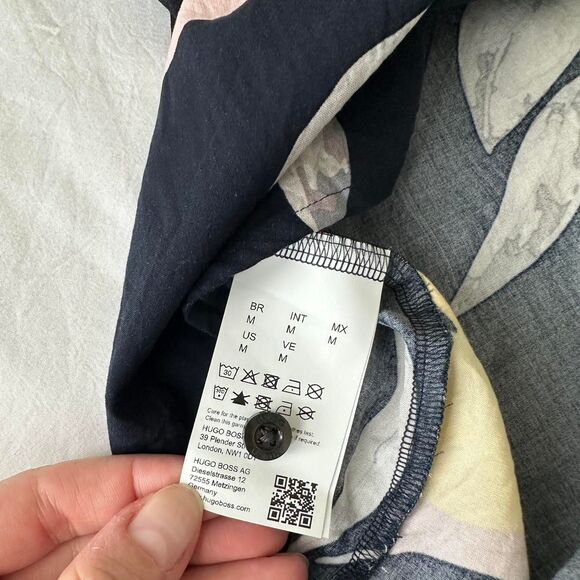 Hugo Boss Men’s Medium Floral Button-Down Shirt Modern Luxury Shirt - Picture 5 of 7